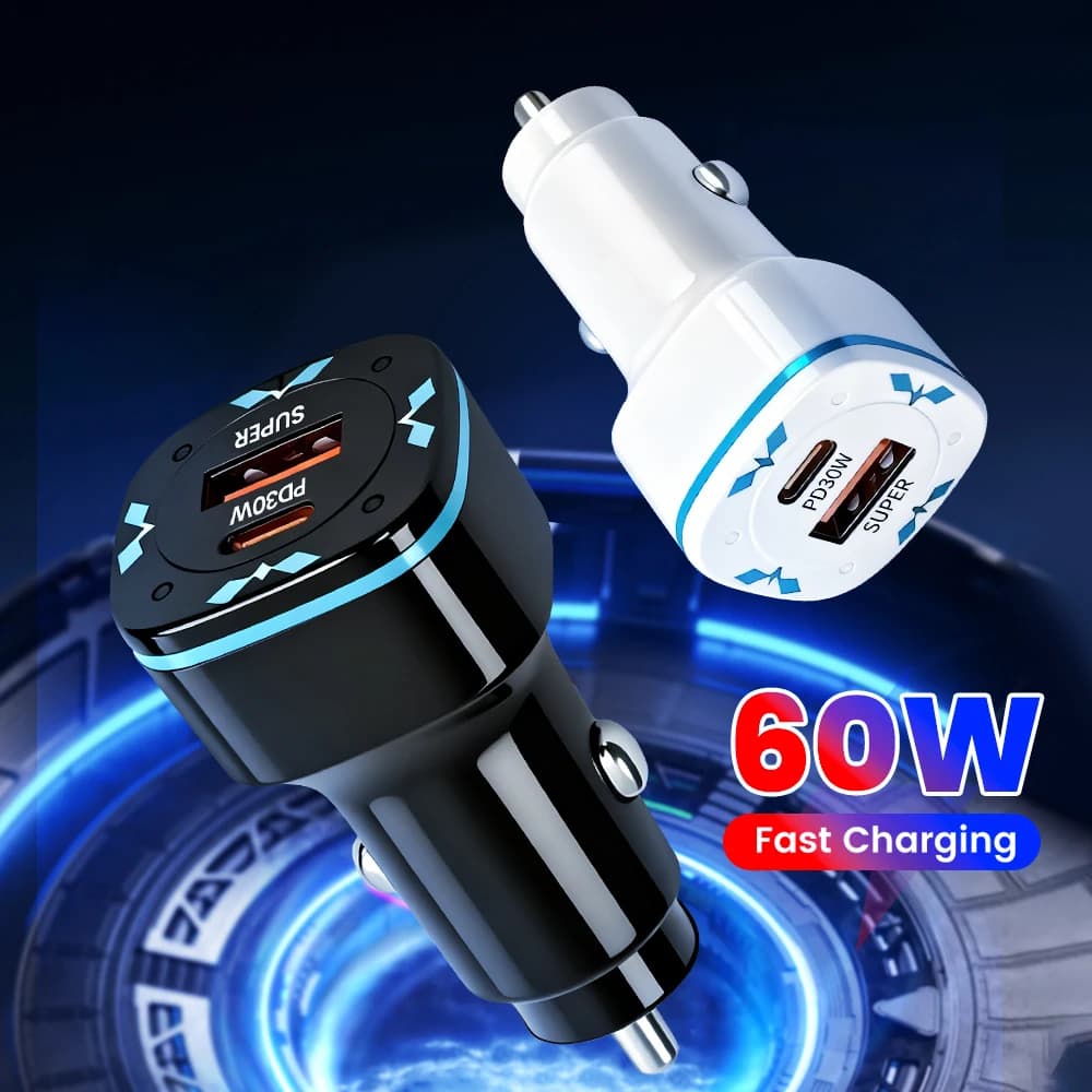 Caricabatteria da auto a ricarica rapida PD da 30 W Adattatore di ricarica super veloce per telefono cellulare USB Type-c per IPhone16 15 Samsung Xiaomi Huawei