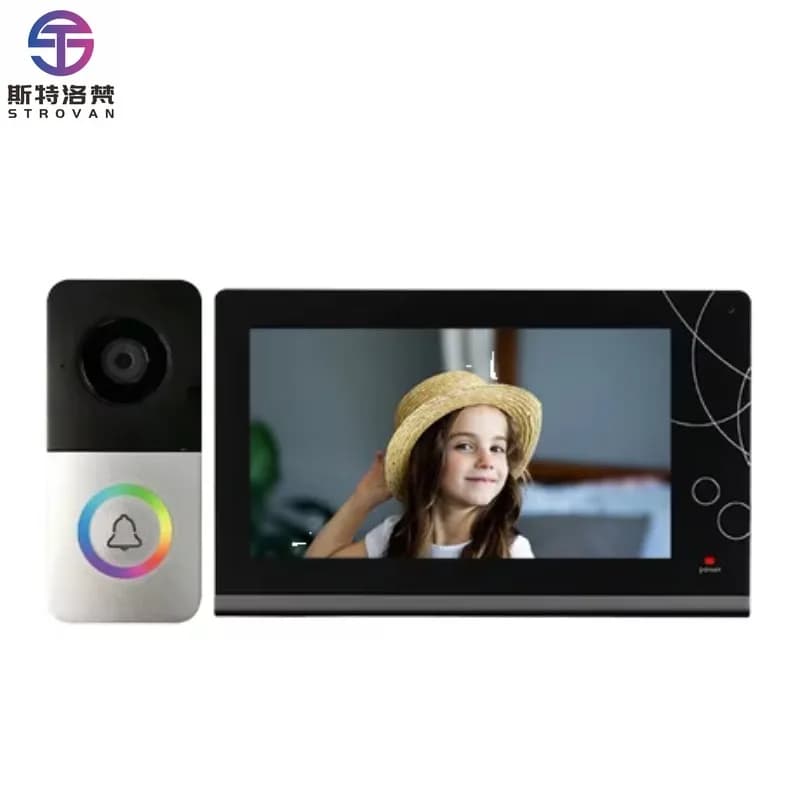 Campanello wireless intelligente con video per visione notturna Telefono porta con sblocco diagonale intelligente