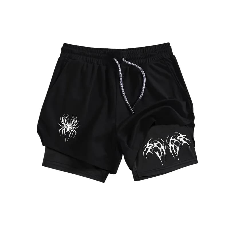 Men's Sports Shorts to Double Layers, Indispensable for Summer, Breathable and Fast Drying, with Phone Pocket and Towel Passer, Ideal for Cycling