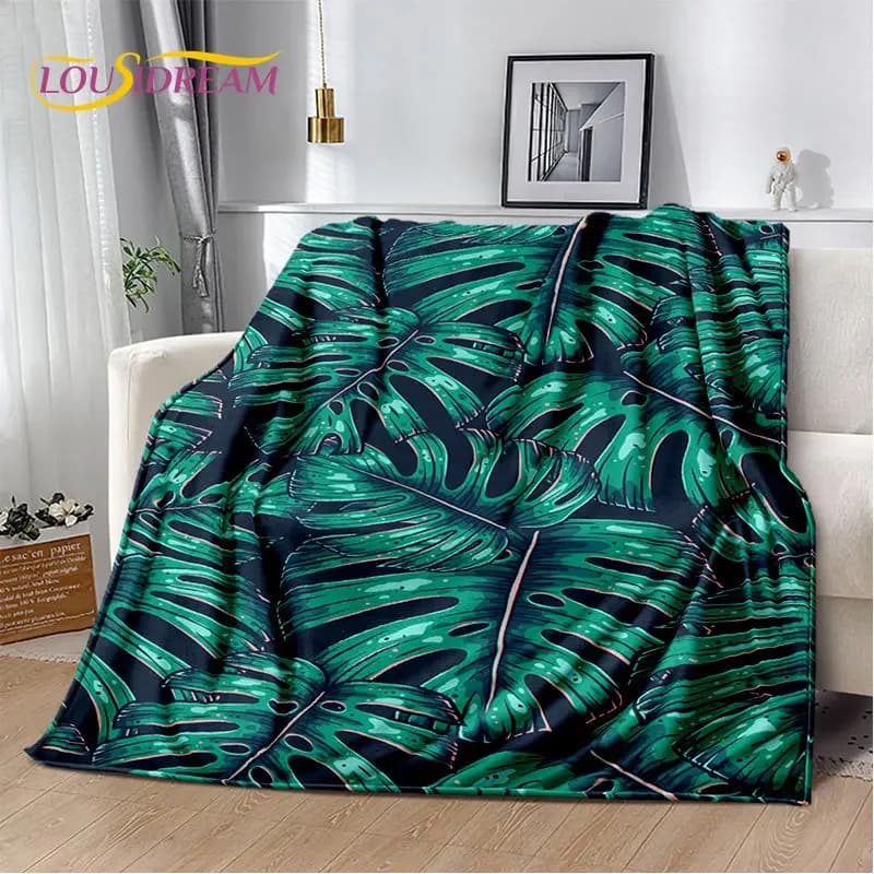 Coperta in morbido peluche a forma di foglia di plantano, coperta in flanella per soggiorno, camera da letto, letto, divano, coperta da picnic