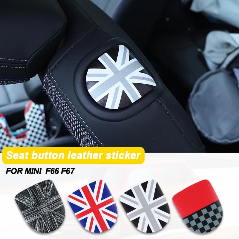 2 PZ/SET Per Mini Cooper F66 F67 Adesivo Decorativo In Pelle Auto Sedile Posteriore Maniglia Posteriore Decalcomania Adesivo Protettivo Accessori Auto