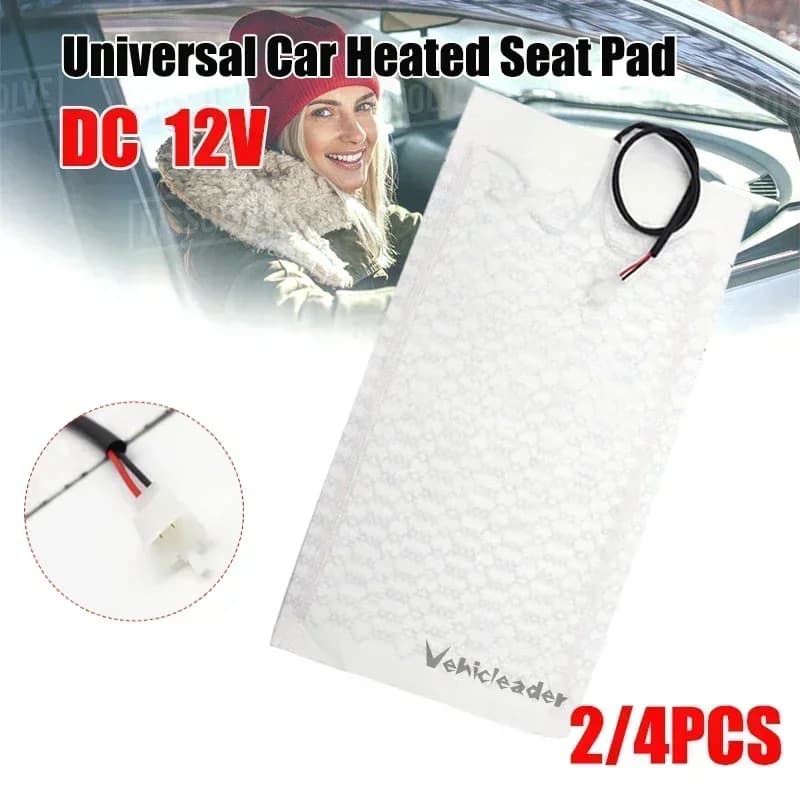 2x/4x12V Universal Car Heated Seat Covers Pad Carbon Fiber Heated Auto Car Seat Heating Pad Winter Warmer Heater Mat 48cmx28cm