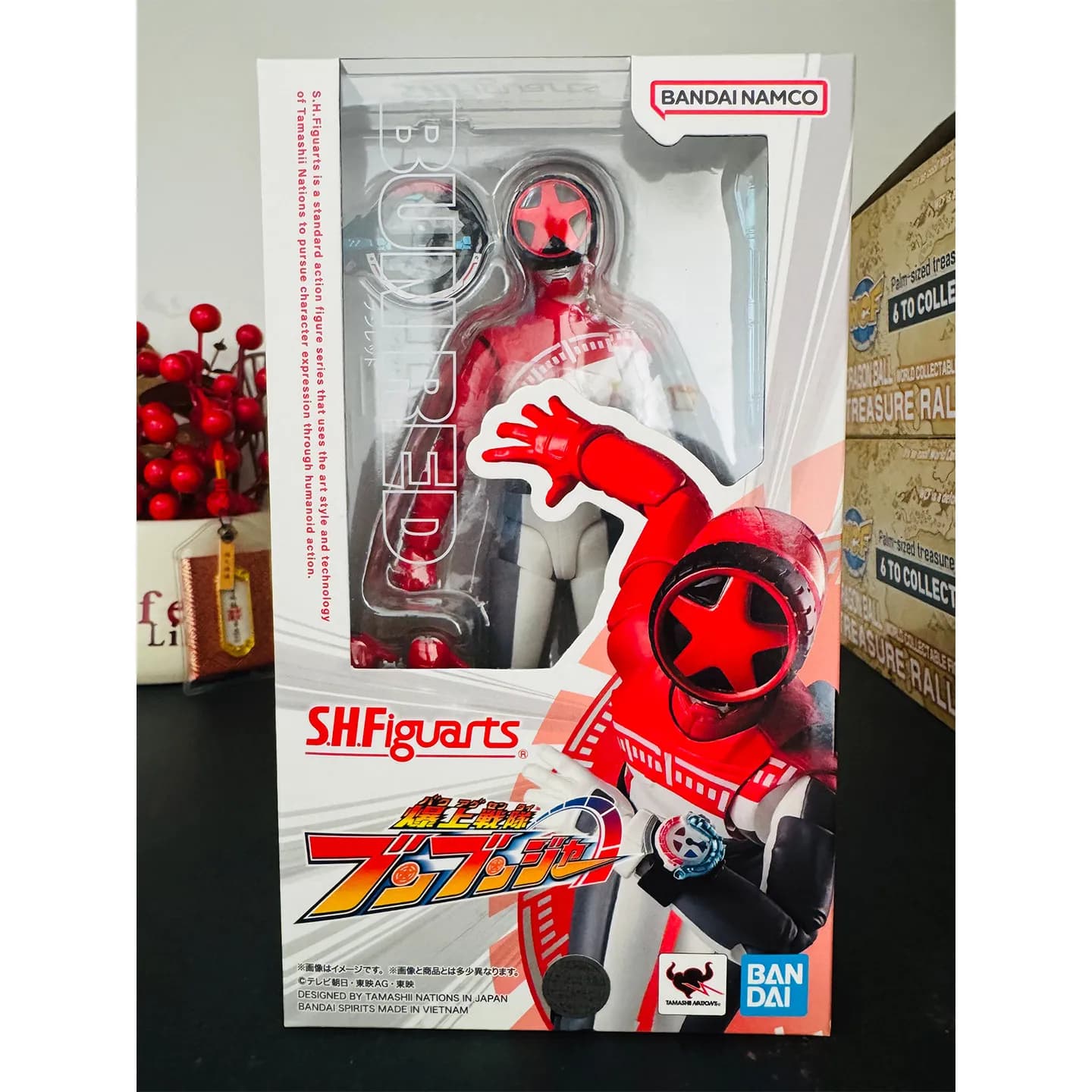 Bandai Shf Boon Red Bakuage Sentai Boonboomger Action Figure Articolata da Collezione per Collezionisti di Anime Adulti