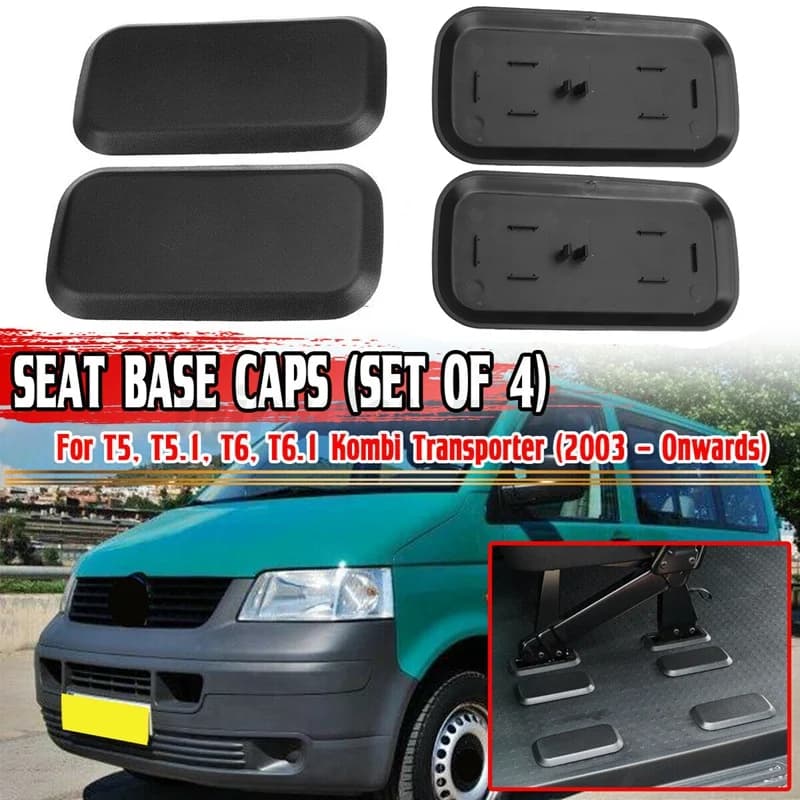 4PCS Car Seats Base Cover Caps For T5 T5.1 T6.1 Kombi Transporter 2003+