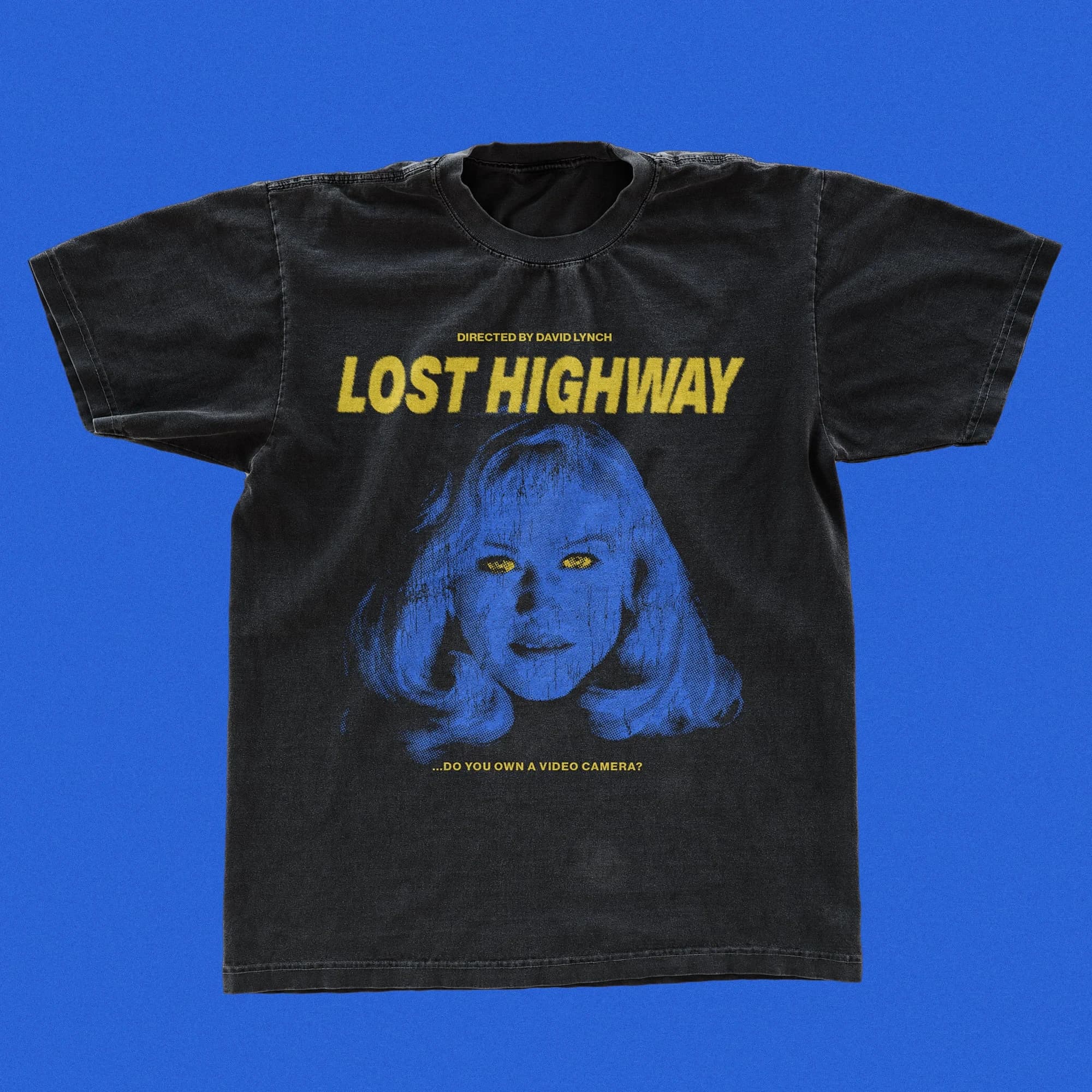 T-shirt estiva da uomo in puro cotone vintage Lost Highway Movie, elegante, ampia e traspirante, adatta per l'uso quotidiano