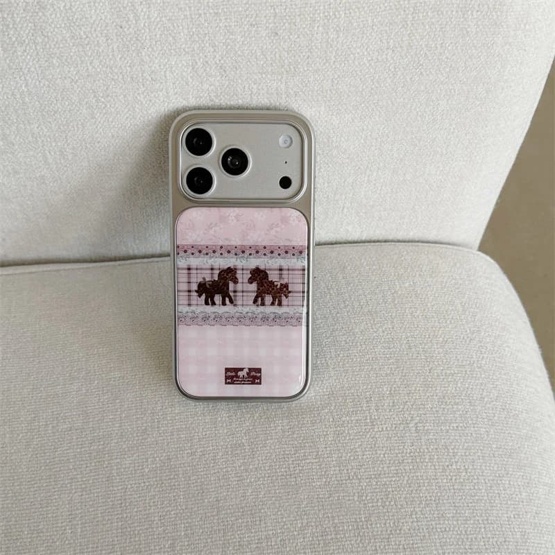 Cover for iPhone 17 Air 16 Pro Max 15 14 Plus 13 12 Pro 11 with Pink Flake and Flowers, Electroplated Case with Resin Drops