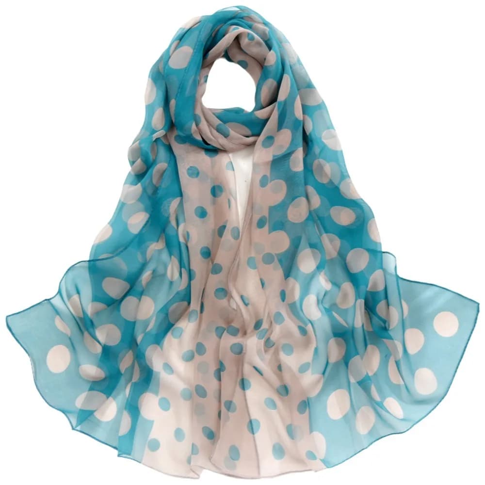 Fashion 160CM Polka Dot Scarf Sunscreen Shawls Wraps Long Scarves for Women Soft Lightweight Head Wraps Air Conditioner Shawl