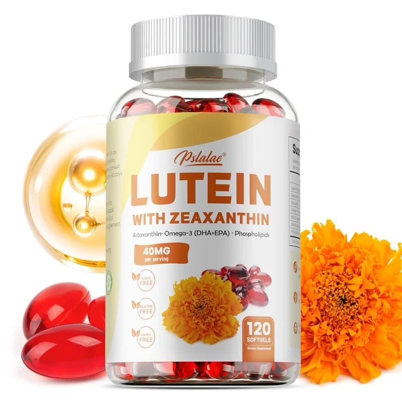 Lutein and zeaxanthin capsules, 40 mg per serving | Essential food supplement for vitamins and sight health