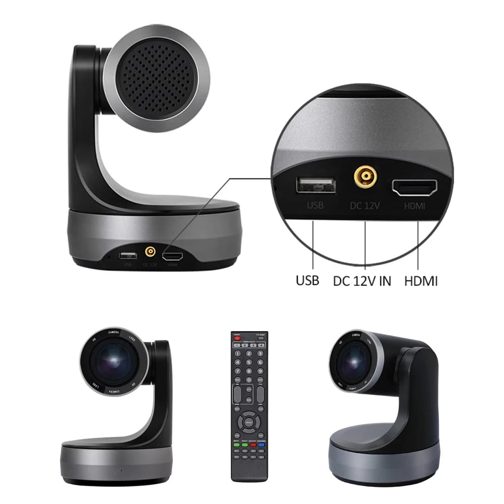 Office equipment camera with optical zoom PTZ 5x Image quality HD 1080p for video conferencing Webcam