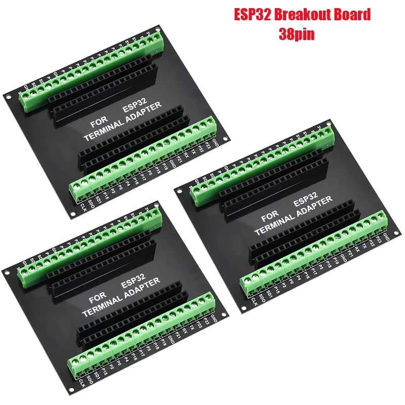 Scheda breakout ESP32 3 pezzi 38PIN, scheda breakout Aideepen ESP32 ESP32S GPIO 1 in 2 per versione stretta 38PIN NodeMCU-32S