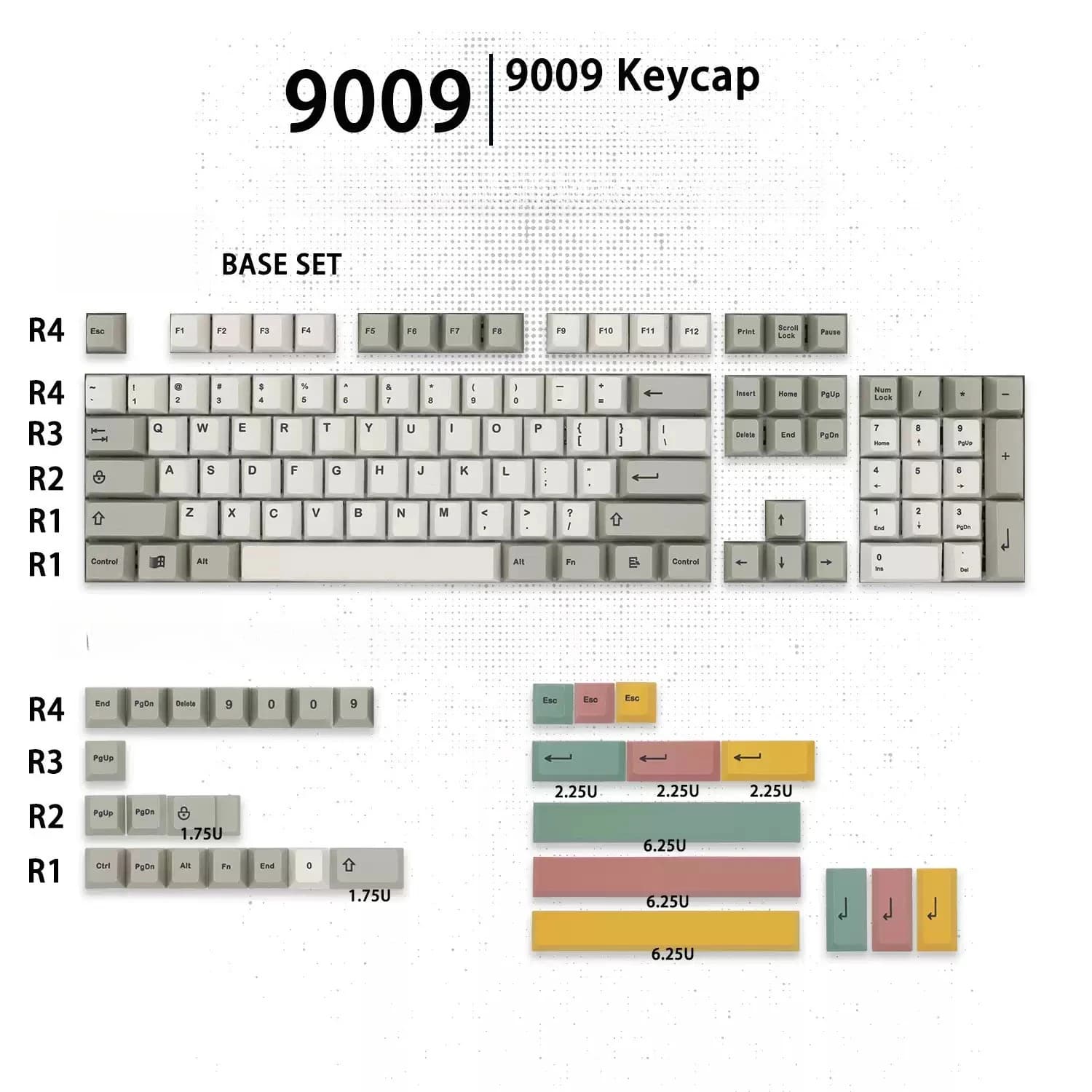 Cherry profile 134 keycaps set PBT Dyesub print mx mechanical keyboard custom 61/64/68/84/87/980