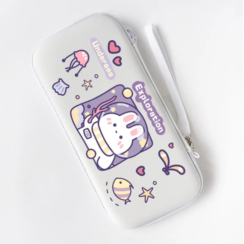 1 pz borsa portaoggetti modello coniglio compatibile per Nintendo Switch