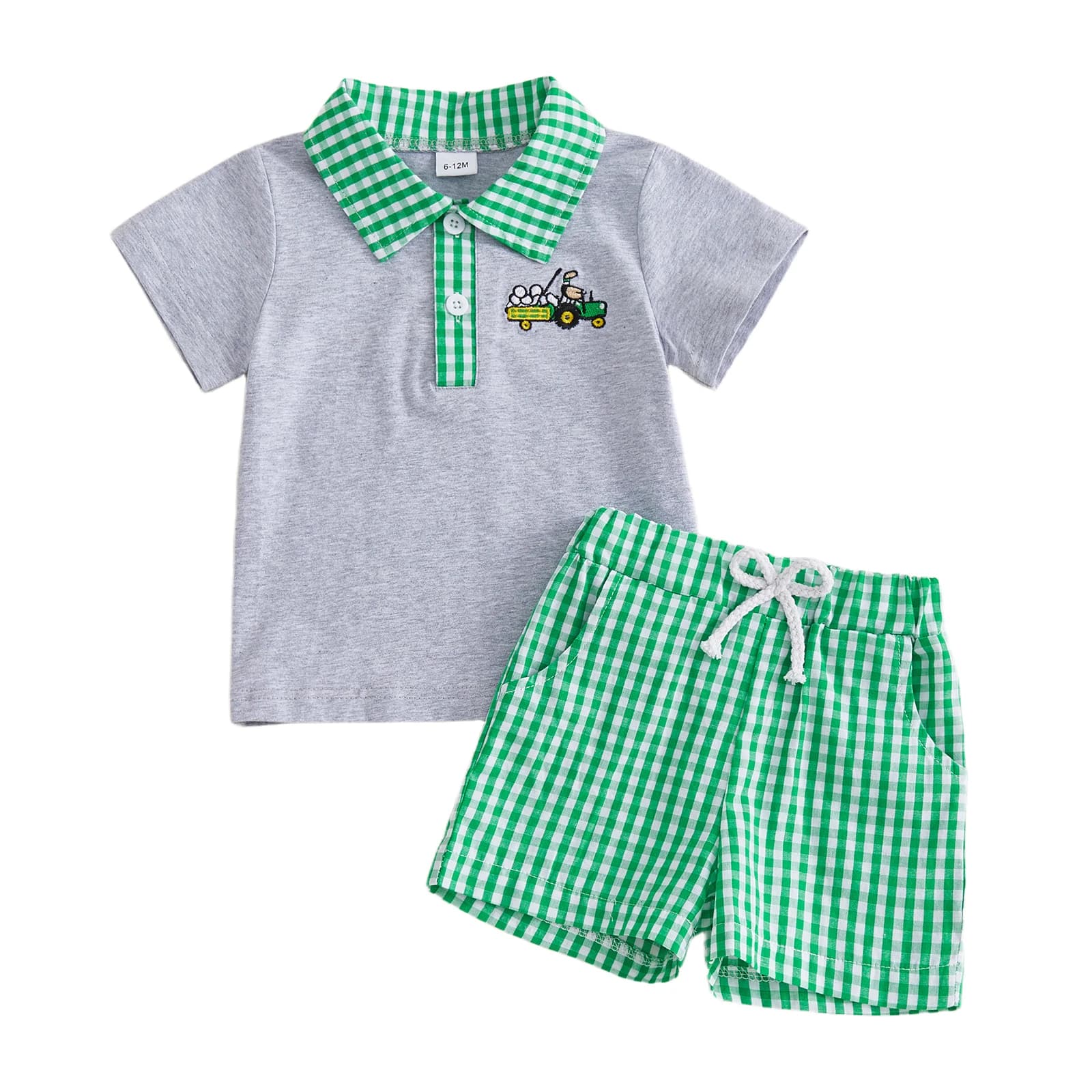 Completo da 2 pezzi per bambini, maglietta grafica a maniche corte con pantaloncini in denim, per le serate estive e le avventure