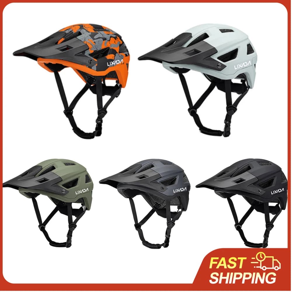 Bicycle Helmet for Men and Women, Mountain and Road Helmet, 55-61cm Adjustable, Removable visor, Ventilation with 14 Air Saws