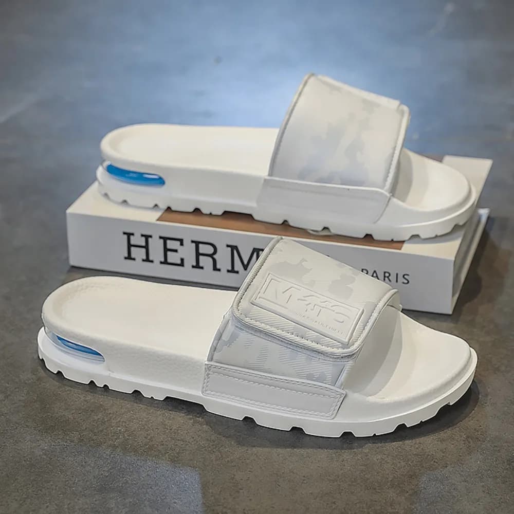 Ciabatte da uomo slip-on leggere antiscivolo in EVA con chiusura a strappo, facili da indossare, comode, sandali casual estivi