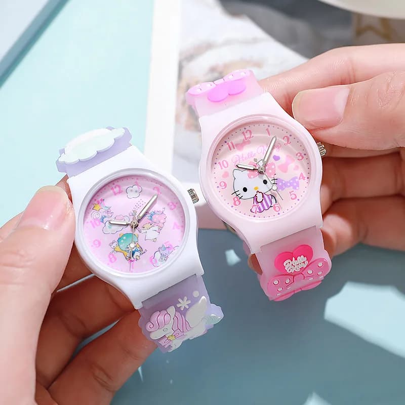# # Simpatici orologi 3D Hello Kitty per ragazze con motivo a cartoni animati Kuromi, orologio da polso al quarzo impermeabile per bambini, regalo per bambini, reloj nina