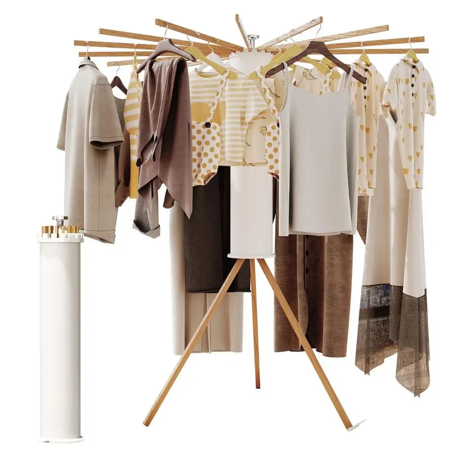 Clothes rack Foldable, Clothes rack with 16 Wood Auctions, Foldable Dryers
