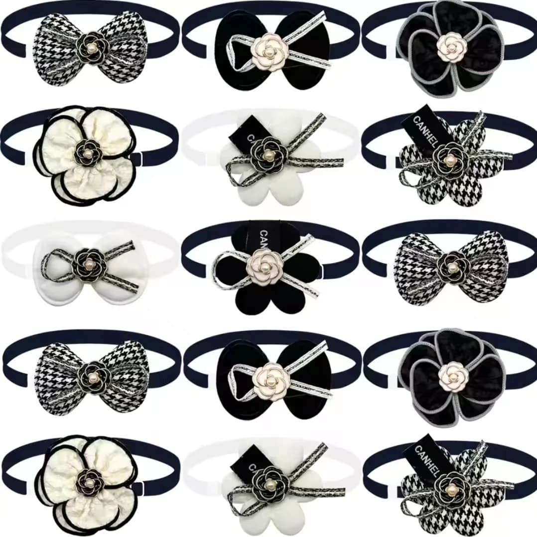 1/8PCS Collari per cani fatti a mano Fiore regolabile Papillon per cani da compagnia Cravatte Pannelli per cani in pizzo Accessori per toelettatura animali domestici per cani