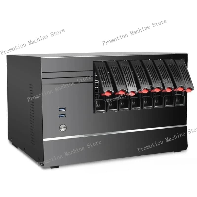 NAS Chassis 8 Llocazioni per dischi rigidi Supporto M-ATX Schede grafiche della scheda madre ITX IPFS Custodia personale per la casa sostituibile a caldo