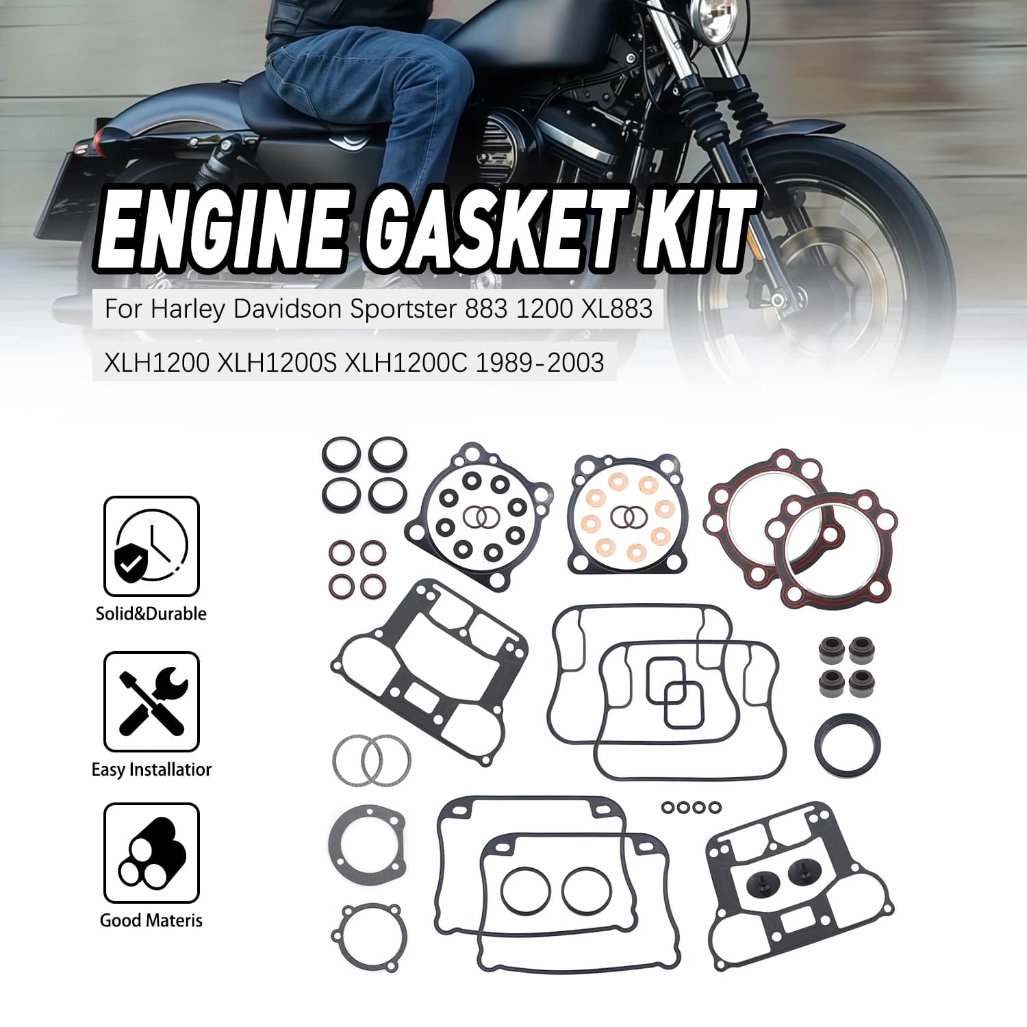 Motore Carter Frizione Coperture Guarnizione Cilindro Per Harley-Davidson Sportster 883 XL883 XLH1200 SC Sport Accessori Personalizzati Moto