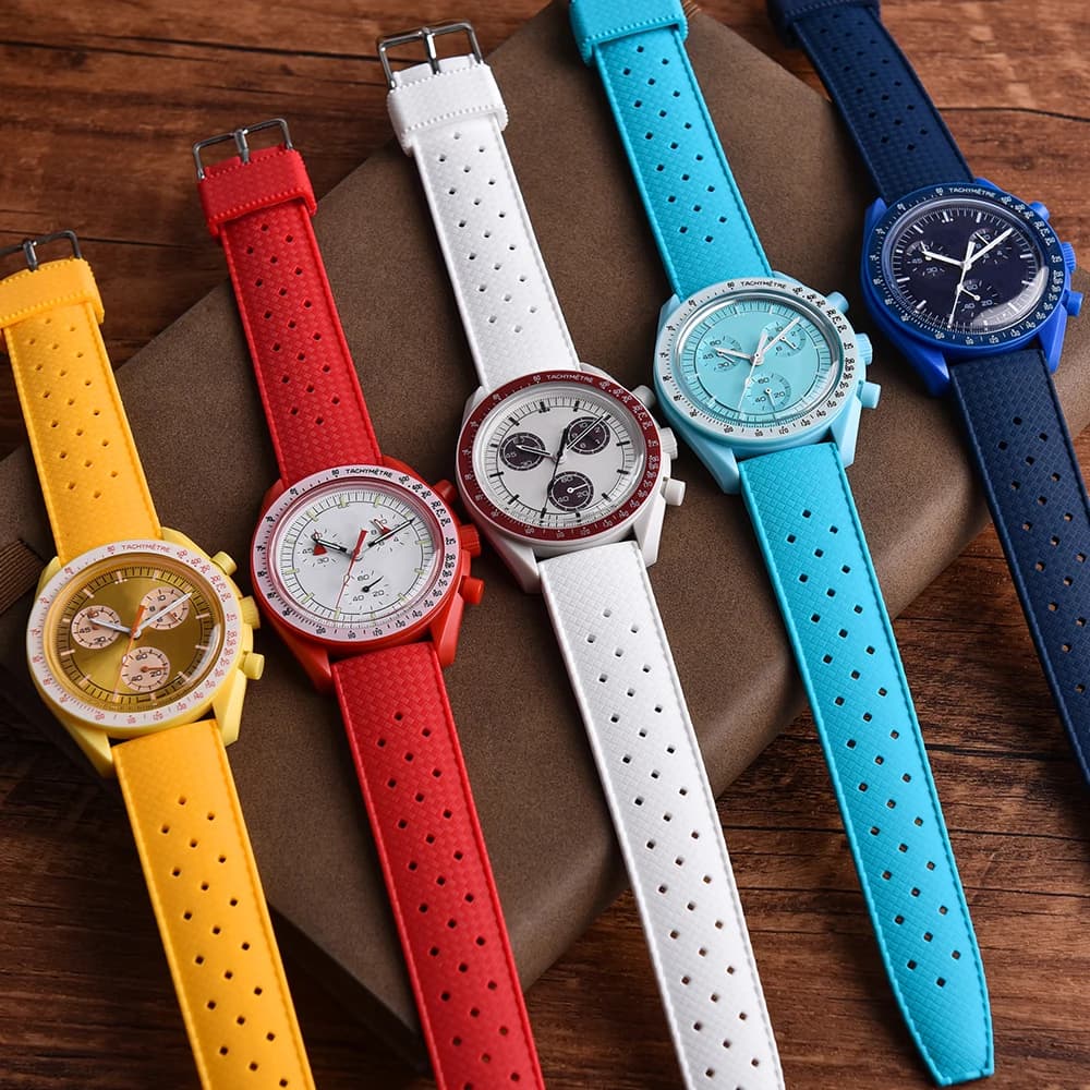 Nuovo design cinturino per orologio in silicone tropicale cinturino a sgancio rapido 20mm 22mm cinturino per orologio intelligente morbido e durevole per Oris Seiko Citizen
