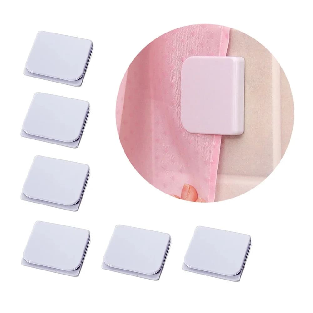 Shower Stall Shower Curtain Clips Clip Set For Shower Curtain Fixing Shower Curtain Clip ABS Material Anti-splash Function
