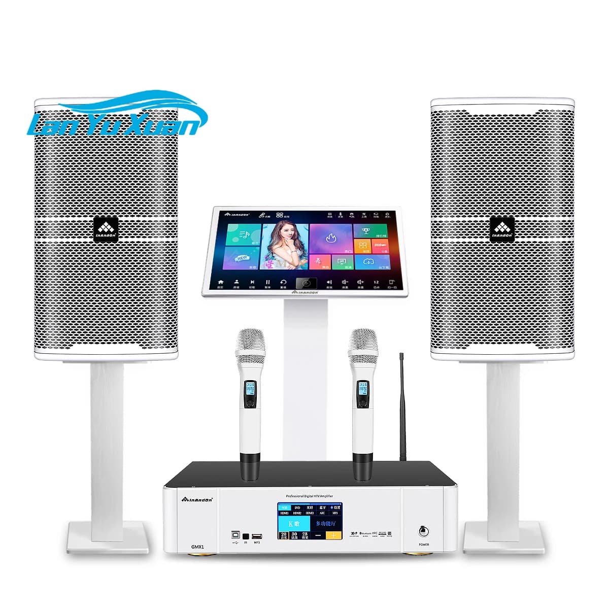 Commercio all'ingrosso InAndOn Macchina da canto Karaoke 21.5 '' Sistema Karaoke professionale Set Touch Screen da 6 TB Juke Box KTV Lettore Karaoke