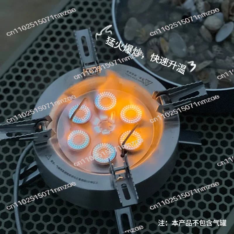 Fornello a Gas Multifunzione Star Flame da 14000W, Bruciatore Portatile Separato per Campeggio e Cucina all'Aperto