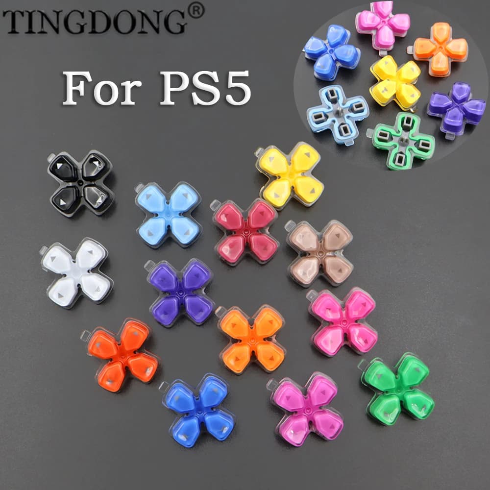 Kit chiave di driezione D-Pad con pulsanti incrociati in cristallo di plastica da 1 pezzo per accessori di gioco per controller PlayStation 5 PS5