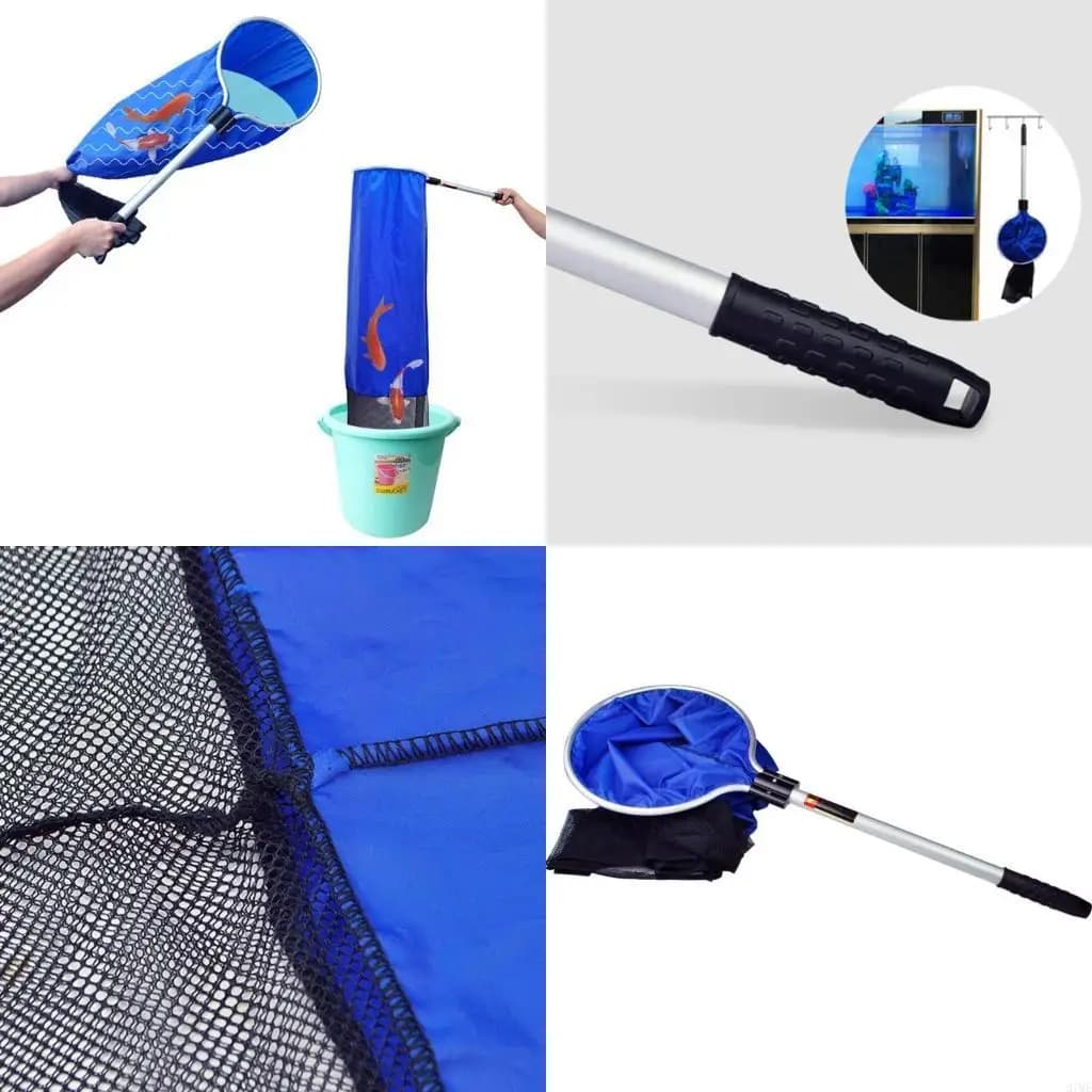 37ME Creatures Aquarium Japanese Sock Net Fishing Net Fish Landing Net Catching Net Soft Mesh Basket for Medium Large Fish