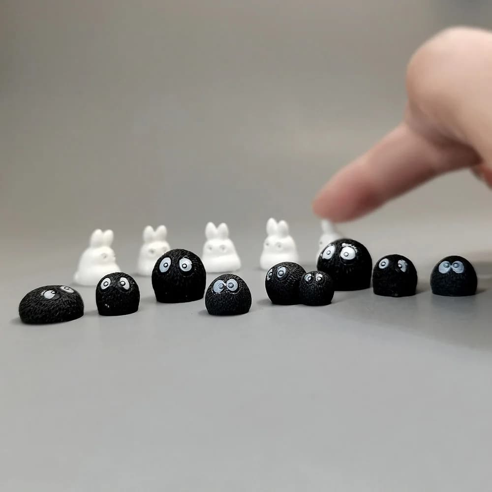5/10 pz Mini Animali Alce Piccola Briquetta Nera Fata Giardino Giocattolo In Miniatura Decorazione Succulente Accessori Artigianali FAI DA TE 1-3 cm