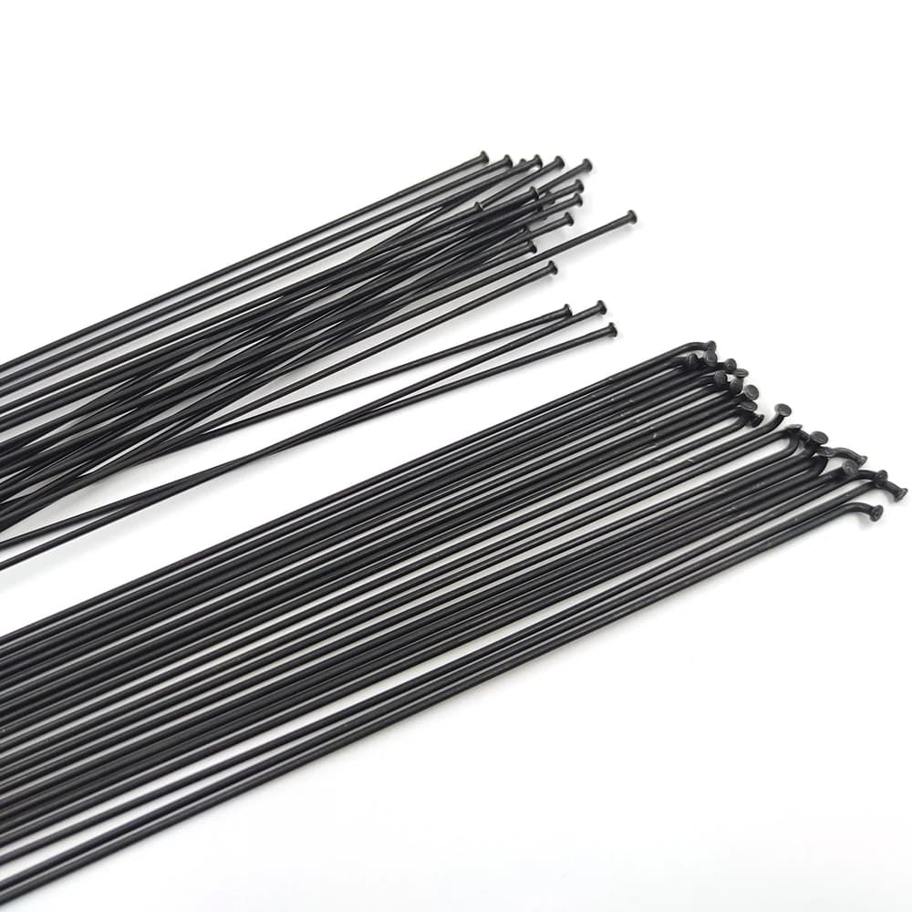 Light Pillar PSR TB2018 Triple Butted Bicycle Spoke 14G 2.0mm J-Bend o Straight Pull in acciaio inox MTB Road Bike radio nero