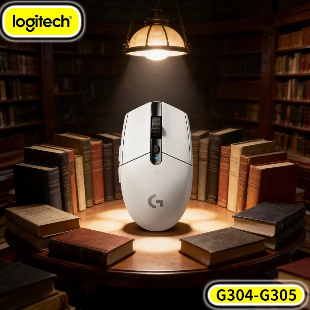 Logitech G304 LIGHTSPEED Wireless Gaming Mouse 12000 DPI 1Ms Latency HERO Sensor 250Hr Battery Fast Operation Laptop Gamers
