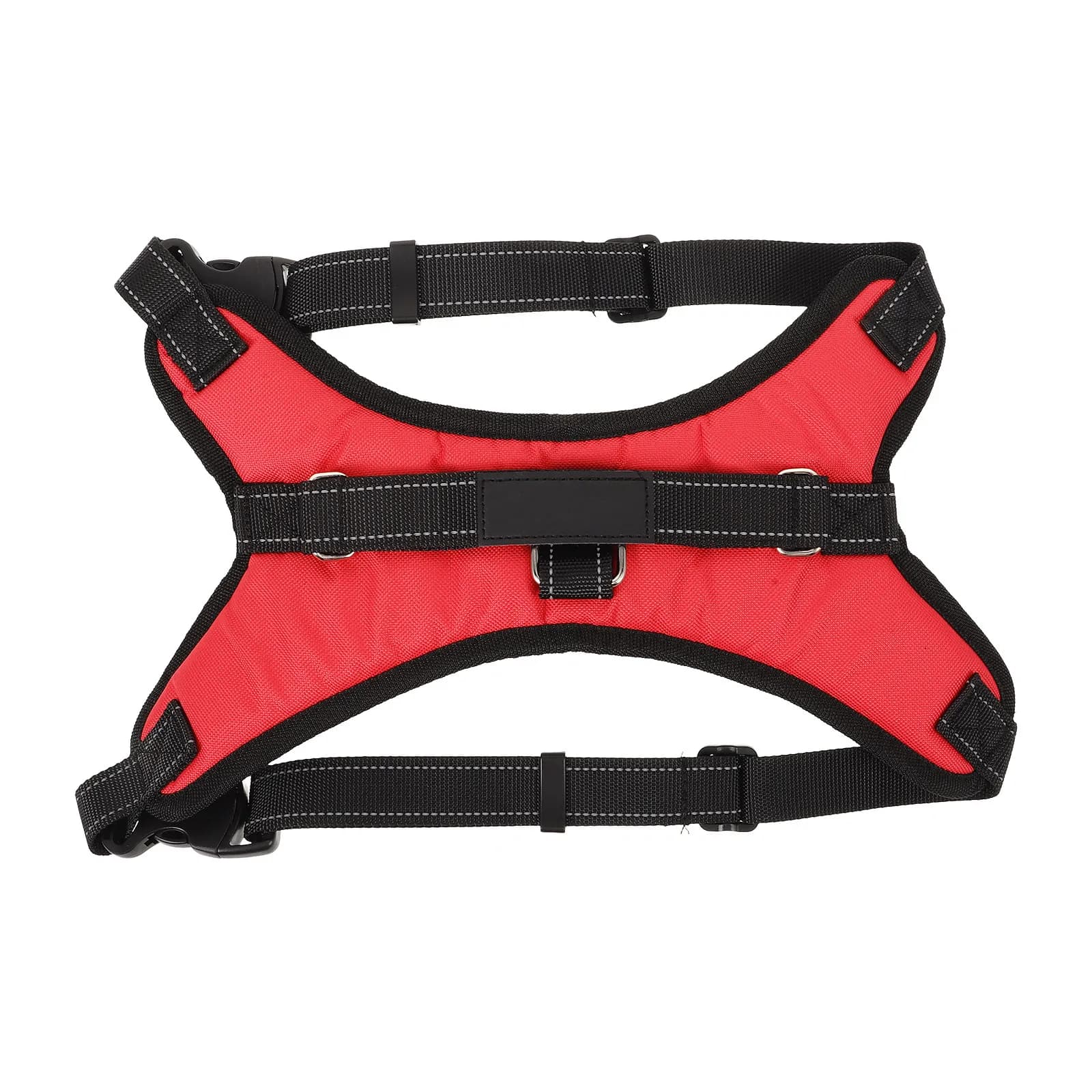 Saddle Style Red Mesh Dog Harness for Large Medium Dogs Size L Comfortable Breathable Walking Running Control Quick Release