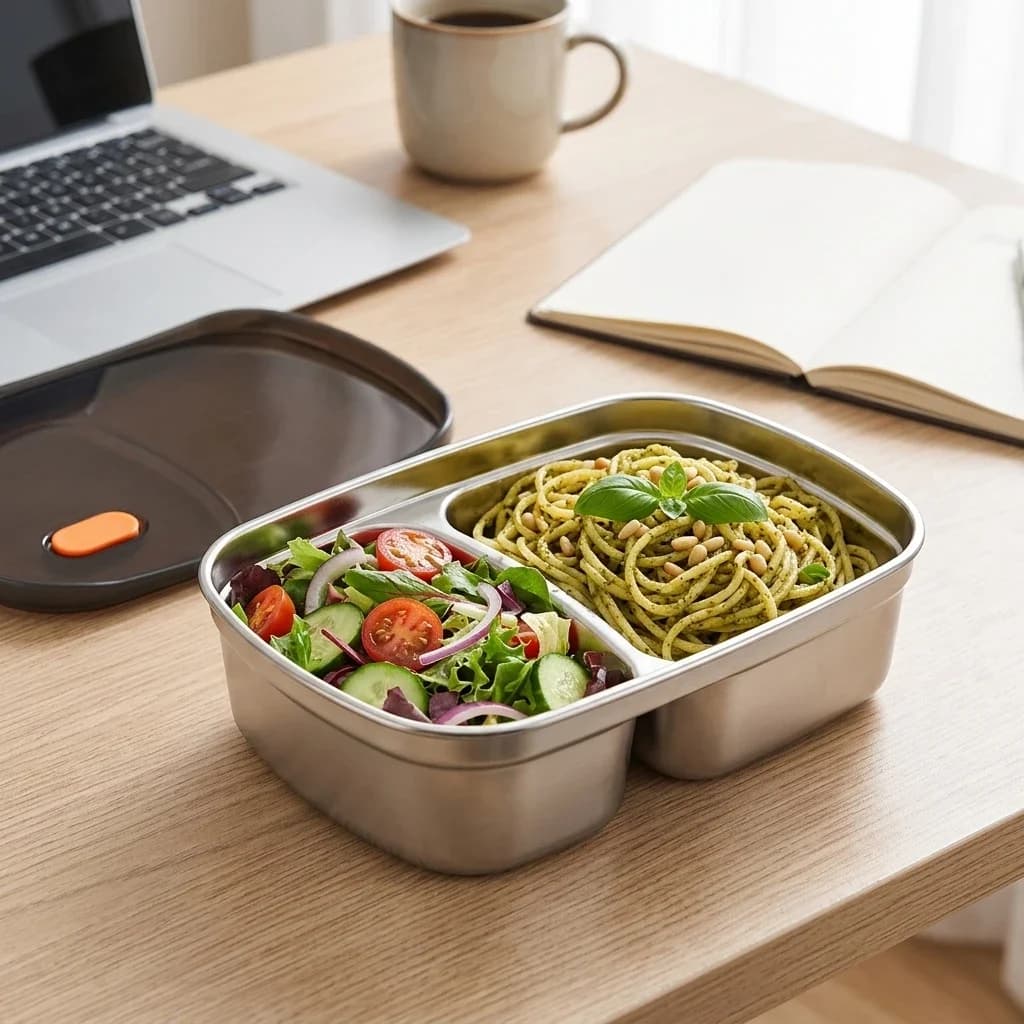 Picnic Bento Box Leakproof Food Container for Office Workers 304 Stainless Steel Meal Prep Lunchbox Portable Durable Case