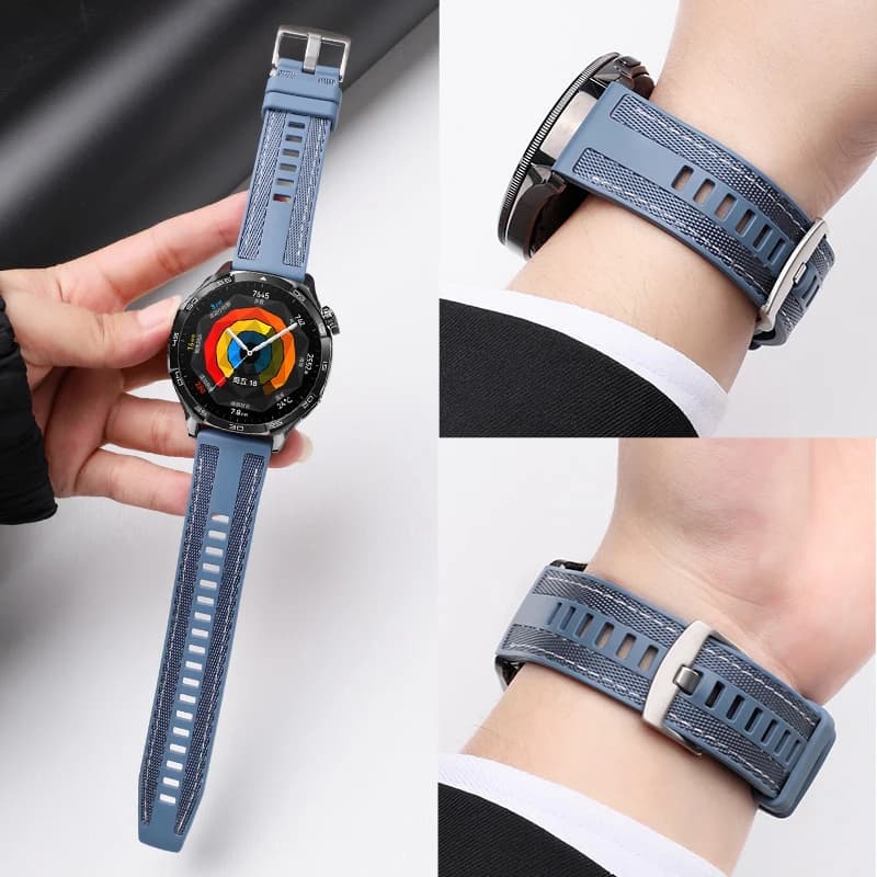 Official website 1:1 20mm 22mm nylon strap + silicone for HUAWEI WATCH GT 5 4 46mm/ watch 4 5 Pro GT 3 2Pro 46mm 42mm band bracelet