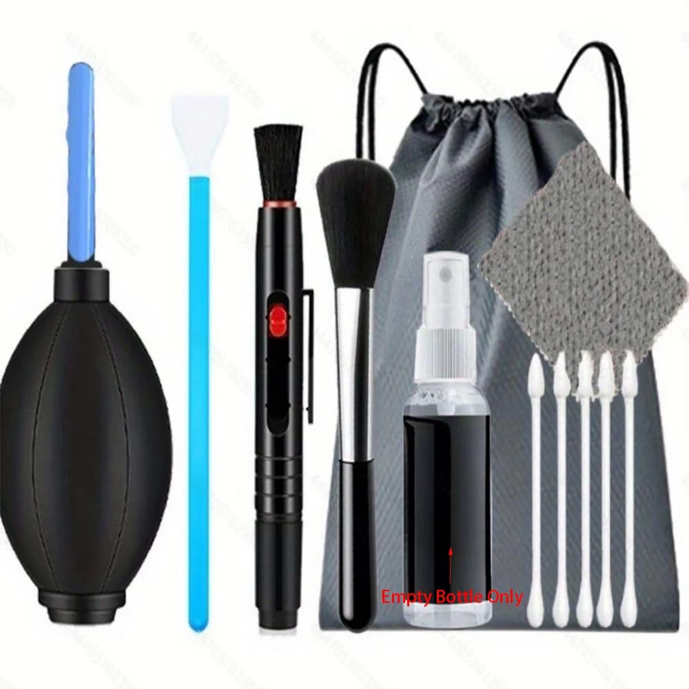 Cleaning Kit for DSLR and Mirrorless Cameras, Lenses, Laptop Screens, Keyboards, Air Blower Set and Cloth Compatible with Canon, Nikon, Sony