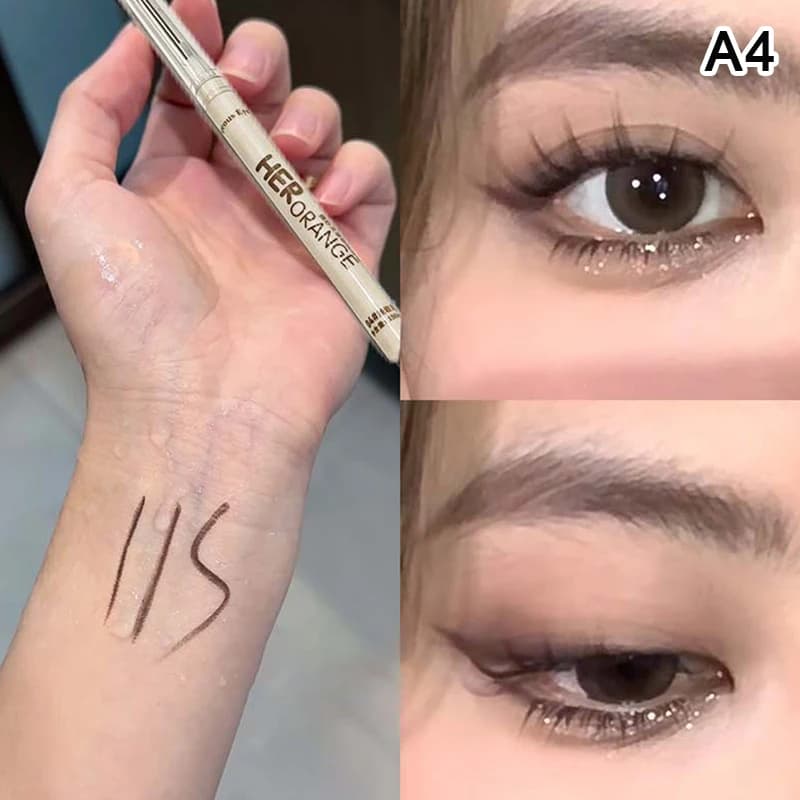 Gel Pen Eyeliner HERORANGE 5 Colors Long Life Waterproof Eyeliner Gel Milk Coffee Silkworm Pen Eyeliner for Makeup