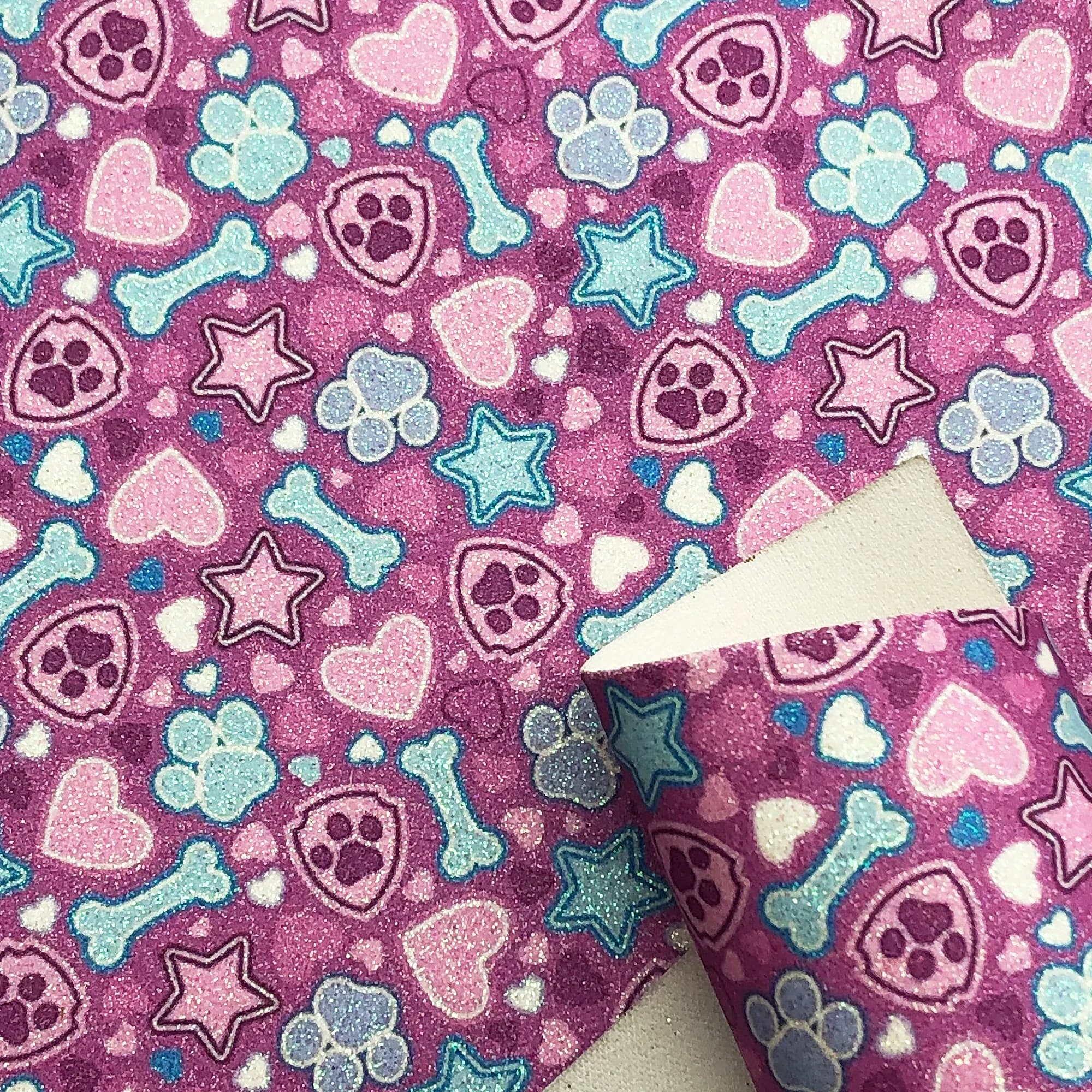 20*33cm cuore Fine Glitter Pattern fogli in ecopelle morbido tessuto sintetico per borse per orecchini portafoglio per gioielli con fiocco fai da te