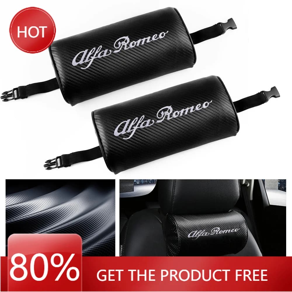Hub Caps 1pc/2pcs Car Seat Head Pillow Protection Auto Support Rest Travelling Headrest For Alfa Romeo GT 159 147 156 Volante Ac