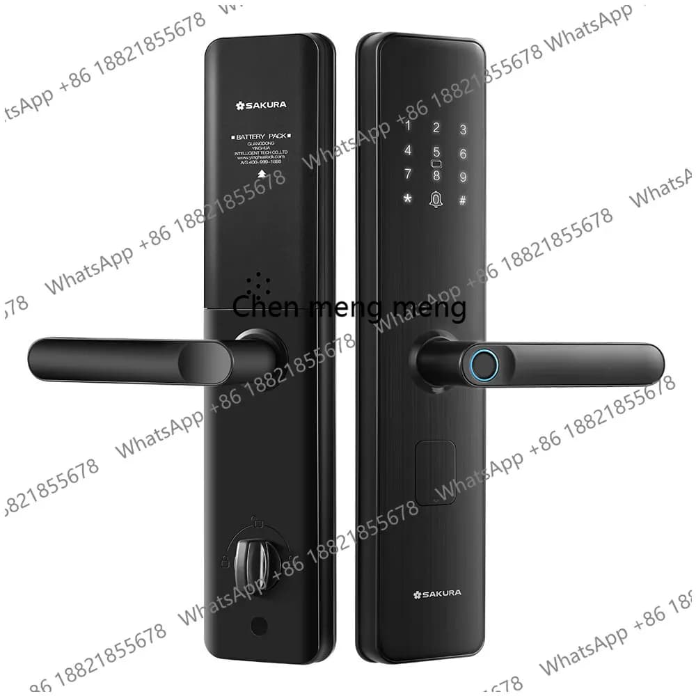 Household smart lock entry door fingerprint anti-theft door password lock wooden door electronic lock