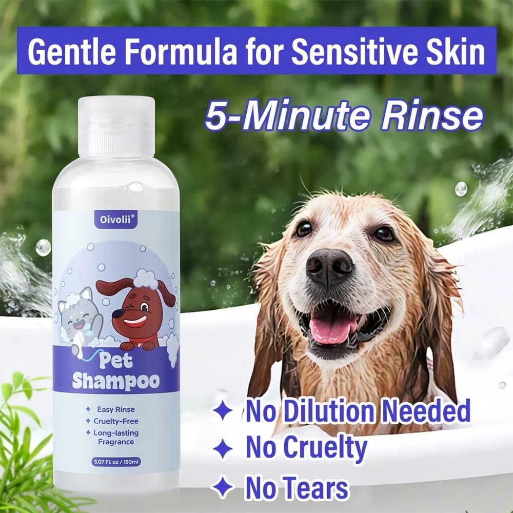 Shampoo Deodorante per Animali Domestici - Pulisce e Condiziona - Formula Delicata per Animali - Delicato ed Efficace per Cani e Gatti