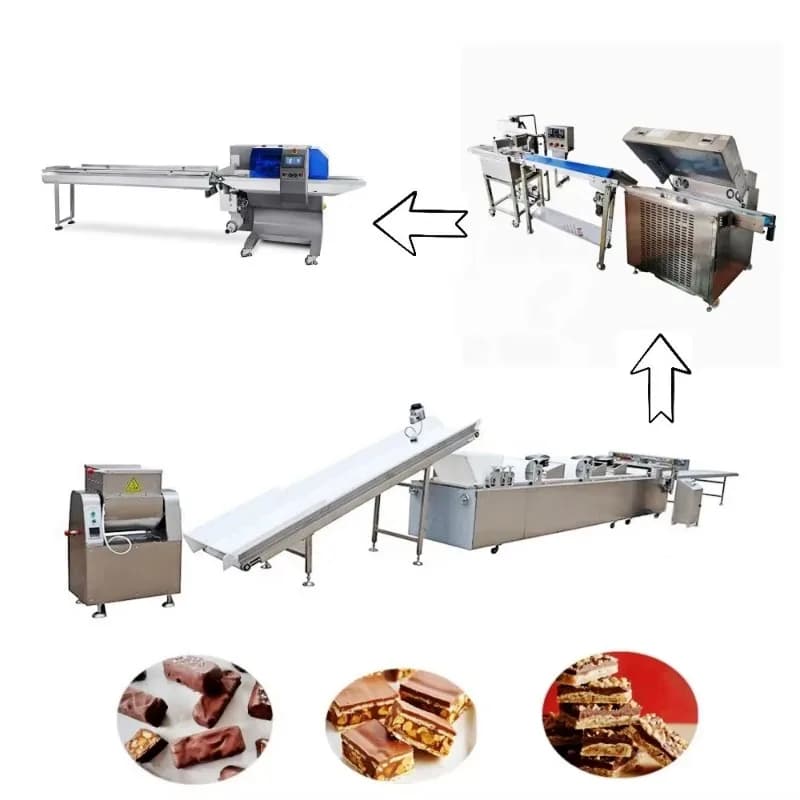 Caramel Chocolate Peanut Cracker Bar Machine Cereal Oats Protein Bar Production Line Customized