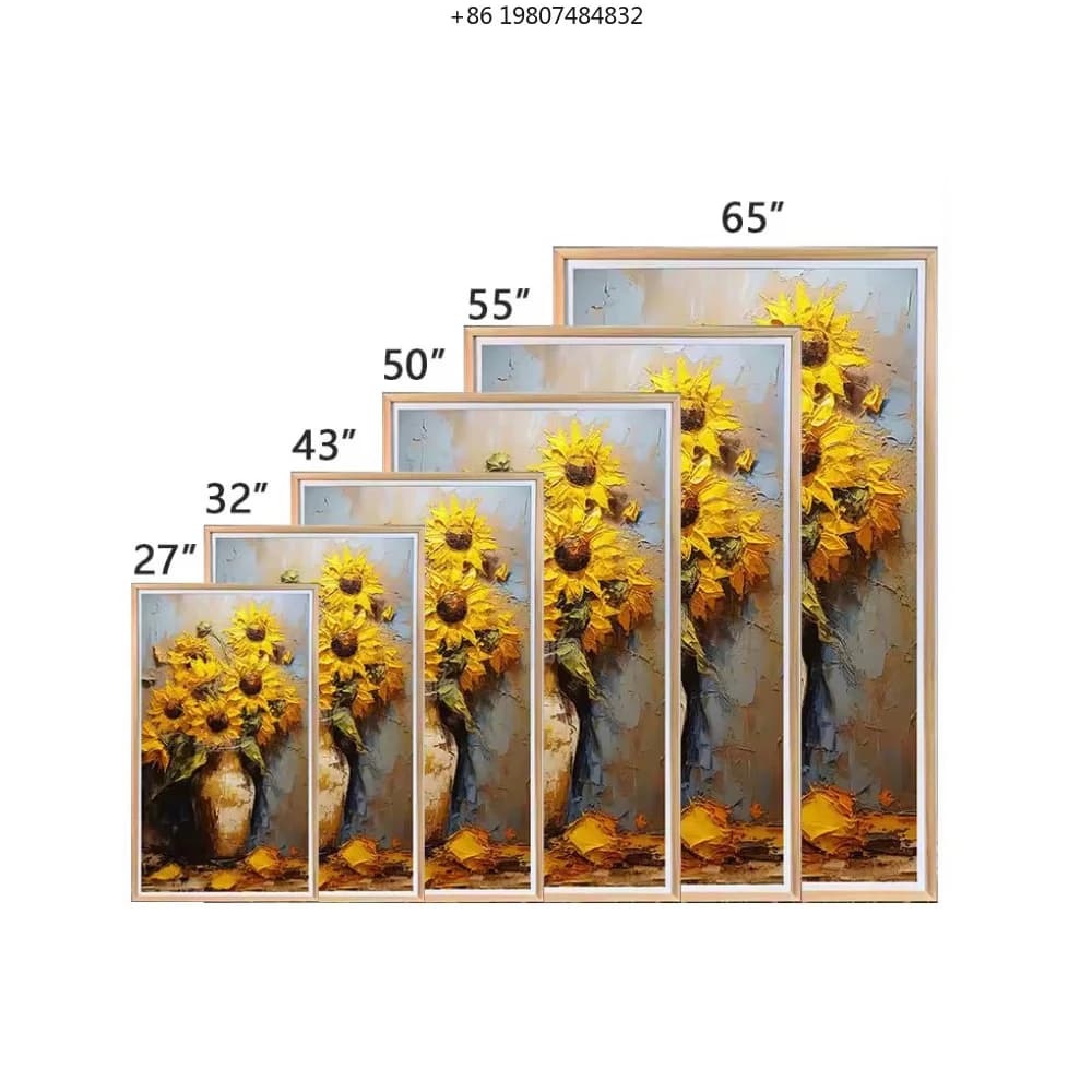 32 Inch Lcd Touch Screen Battery Powered Rechargeable Electronic Wall Calendar, NFT Digital Photo Frame for Home Use