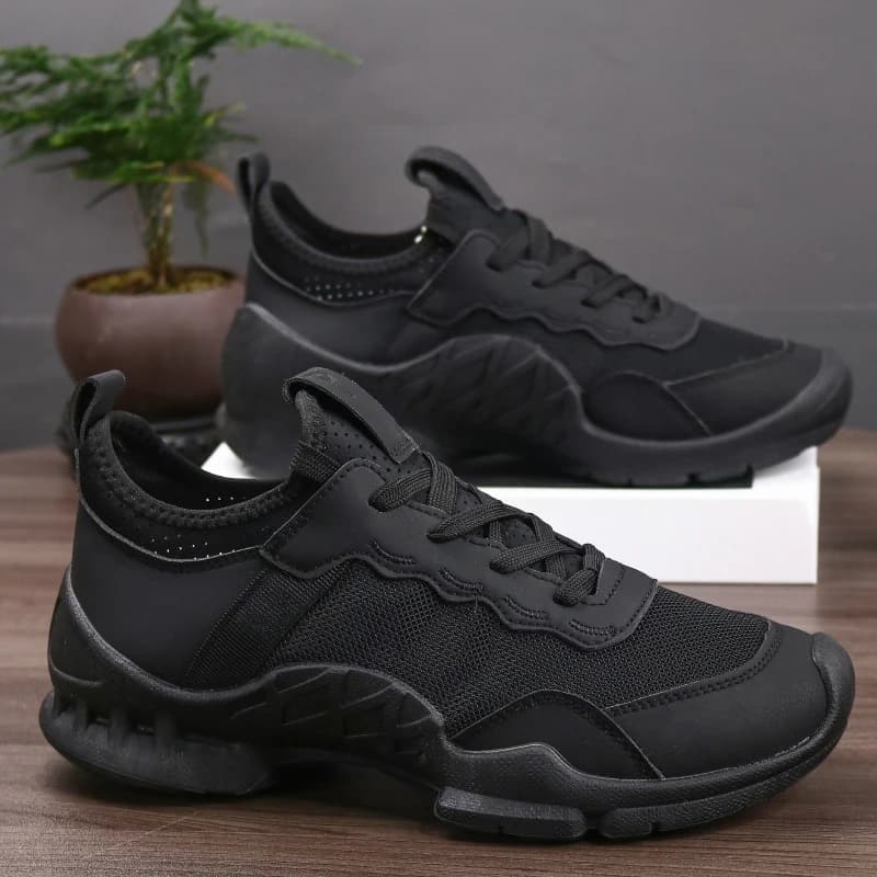Scarpe da Ginnastica Impermeabili da Uomo per Fuoristrada con Fibbia Rotante, Traspiranti in Mesh, per Corsa e Casual