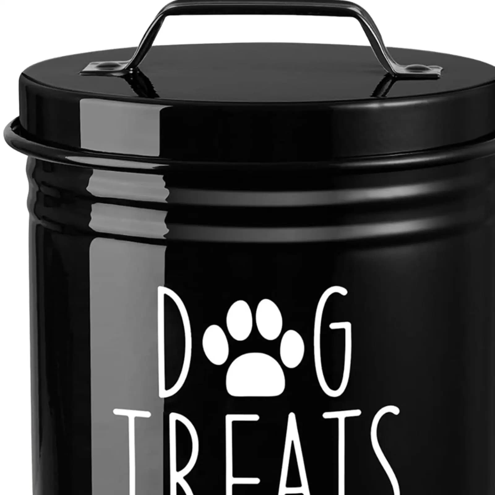 Metal Dog Cookie Jar Sealed Storage Canister for Dog Food Puppy Treats Snack Dispenser Container Easy Clean