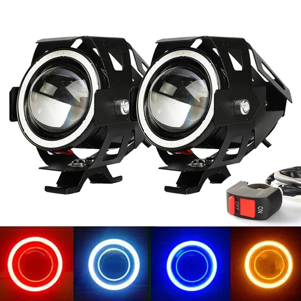 Fari moto lampada ausiliaria U7 faretto a led 12V DRL Per TIGER 1200 EXPLORER TIGER angelo occhio fendinebbia proiettore motore