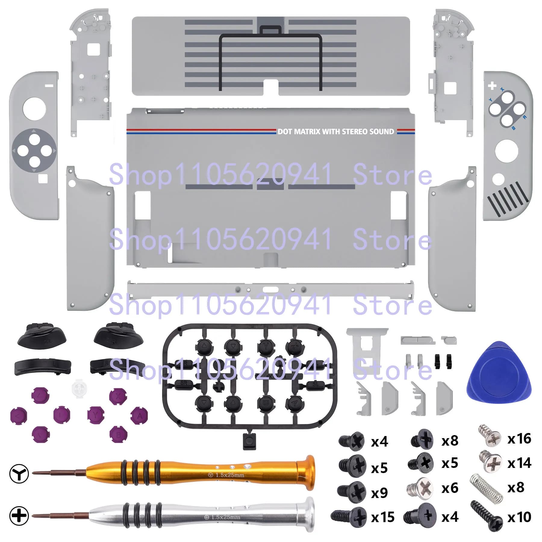 HHH For Nintendo Switch OLED JoyCon Full Replacement Shell DIY Kit With Screwdriver Tools （Excluding the mainframe）