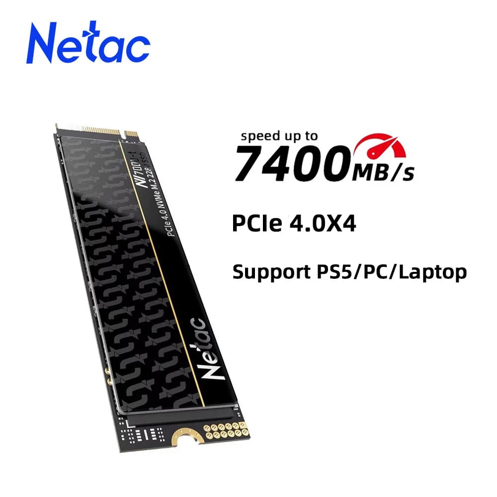 Netac SSD 1TB SSD NVMe M2 2TB 4TB M.2 PCIe 4.0x4 SSD Disco rigido interno a stato solido per PS5 Laptop Desktop
