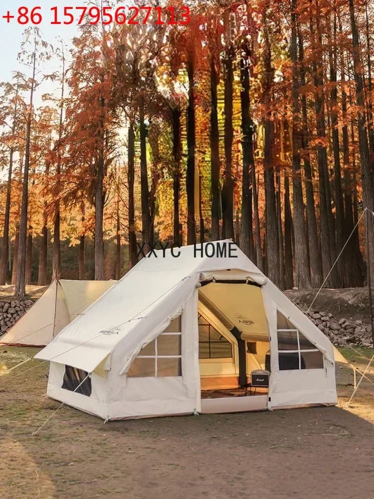 GY Tent Outdoor Automatic Inflatable Cotton Cloth Camping Multi-Person Thickened Rain-Proof Oversized Camping Equipment
